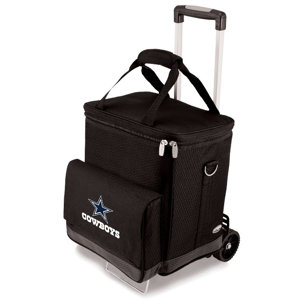 Nfl Dallas Cowboys Cellar Six Bottle Wine Carrier And Cooler Tote With Trolley