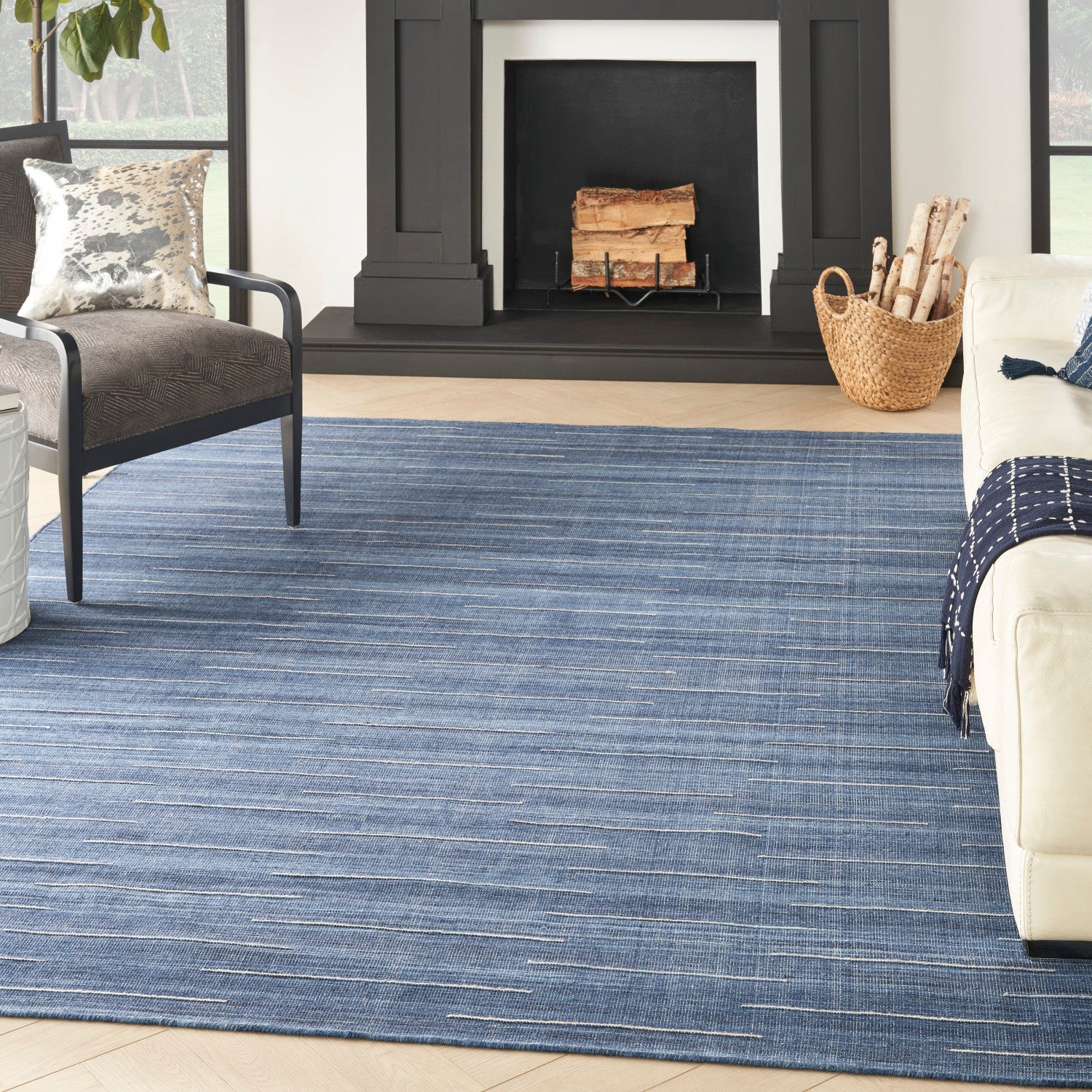 Interweave Navy Modern Rug