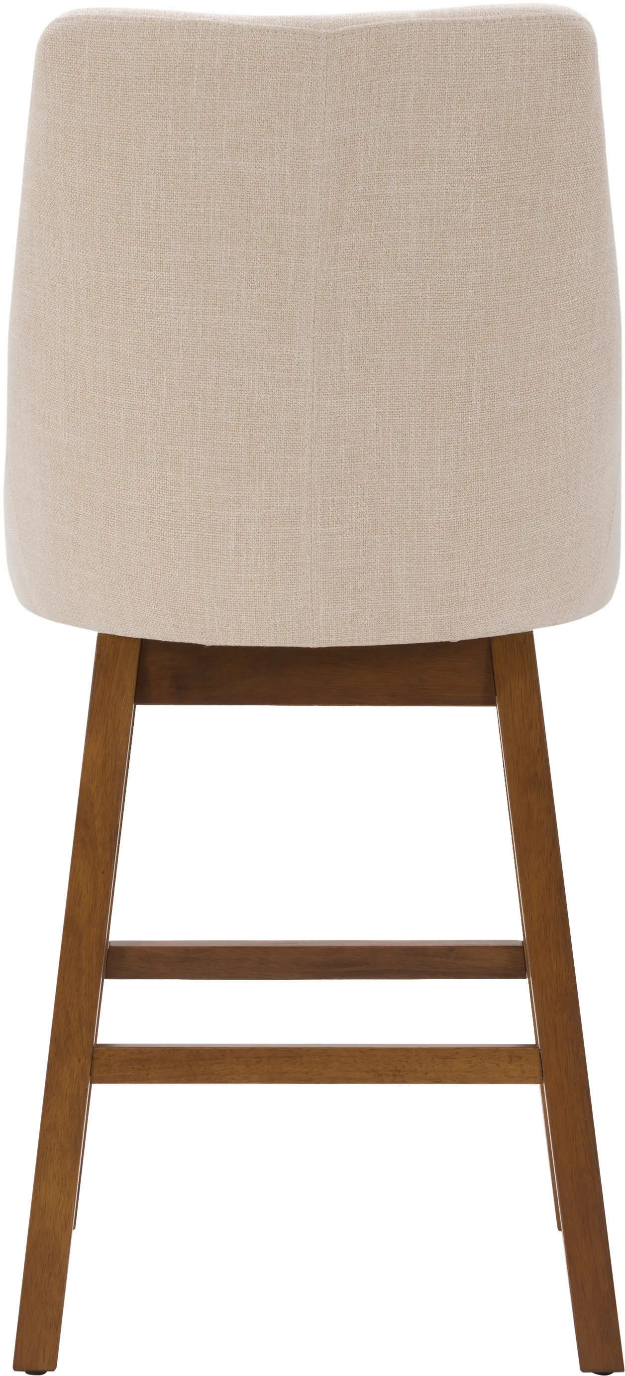 Boston Contemporary Set of Two Beige Formed Back Counter Height Stools