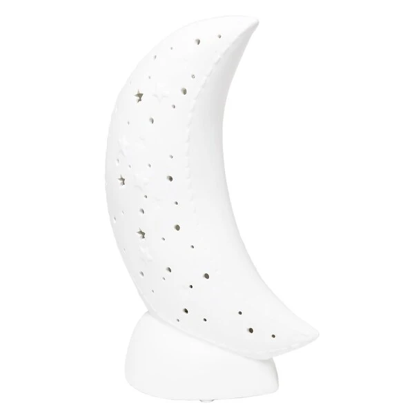 Simple Designs Porcelain Moon Shaped Table Lamp - 6.69