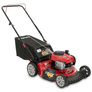 Troy-Bilt 21 in. 140 cc Briggs and Stratton Gas Walk Behind Push Mower with Rear Bag and Mulching Kit and Side Discharge Included TB120B