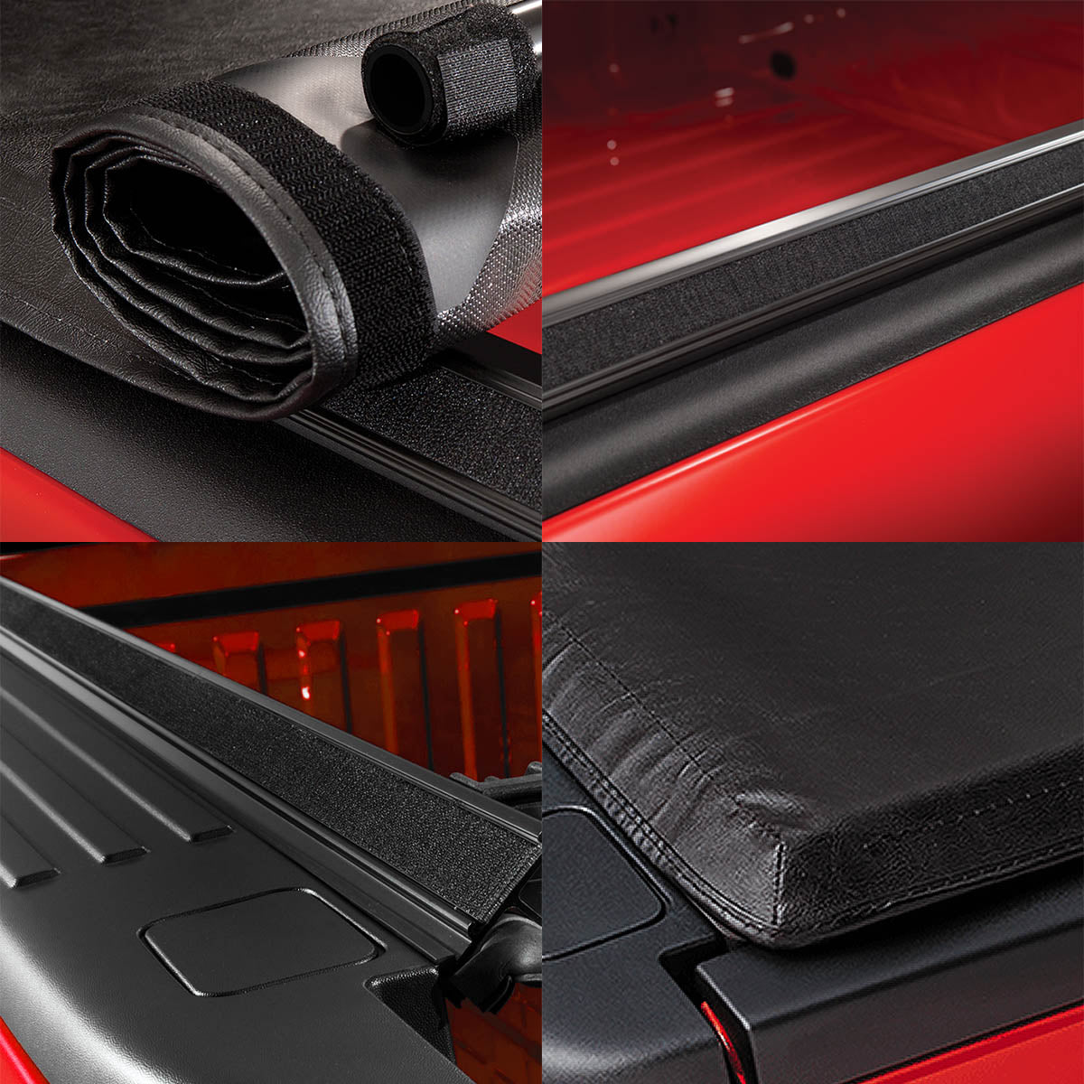 DNA Motoring for 2004 to 2014 Ford F150 6.5 Ft Fleet Side Short Bed Vinyl Roll-Up Soft Tonneau Cover 05-13