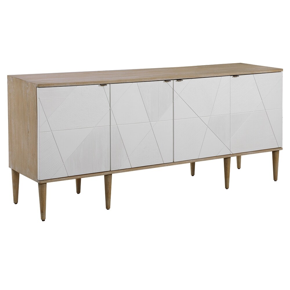 Uttermost Tightrope 4 Door Modern Sideboard Cabinet