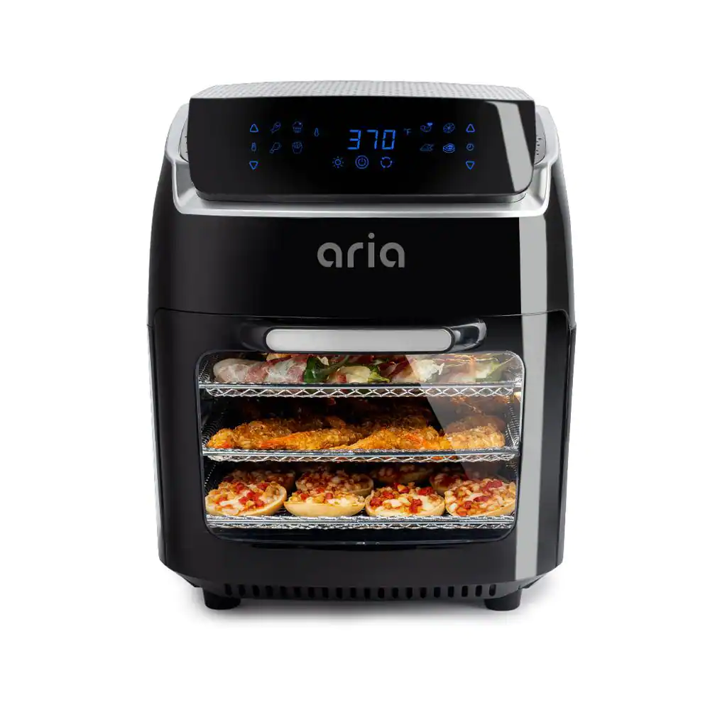 ARIA AAFO-880 10 qt. Black AirFryer with Recipe Book