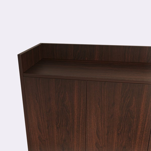 4-Door Storage Cabinet with Square Metal Legs