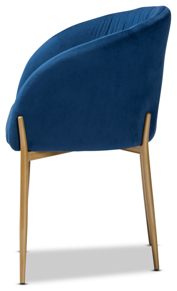 Kennity Contemporary Velvet Dining Chair   Midcentury   Dining Chairs   by Baxton Studio  Houzz