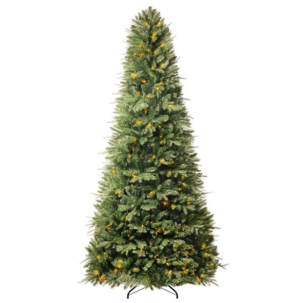 Traditional Artificial Christmas Tree with Lights，Prelit Christmas Tree，Pine Fir Christmas Tree with LED Lights