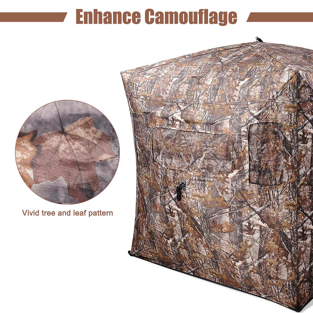 Yescom Square Pop Up Camp-out Hunting Ground Blinds Camo