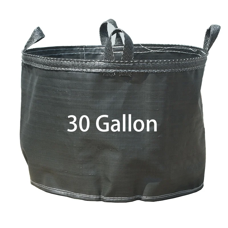 HOKBG 30 Gallon Vegetable/Flower/Plant Grow Bags  Black Aeration Woven Fabric Grow Pots with Handles