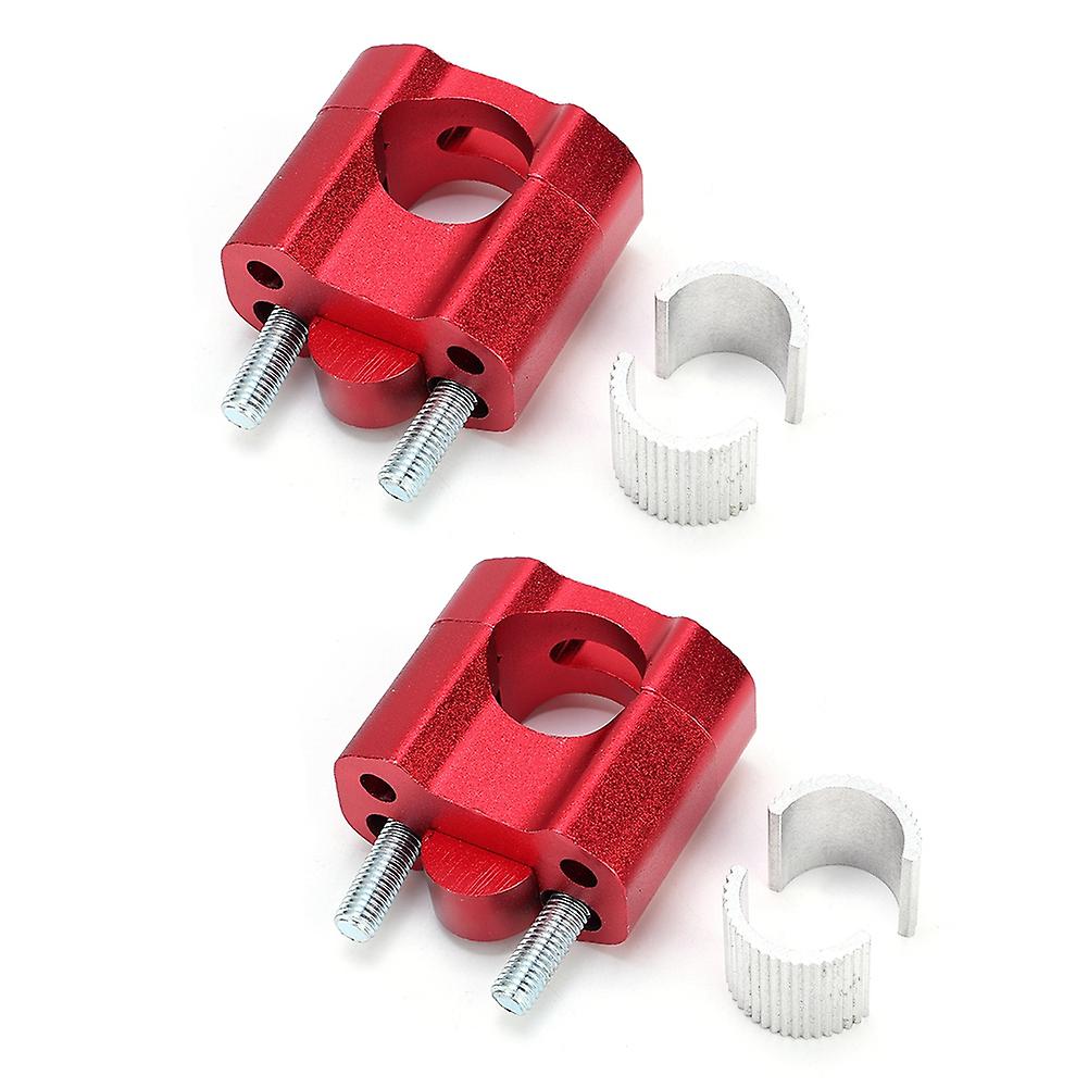 1 Pair Of 22mm 28mm Bar Clamps Handlebar Risers For Motorcycle Refit Accessories Red