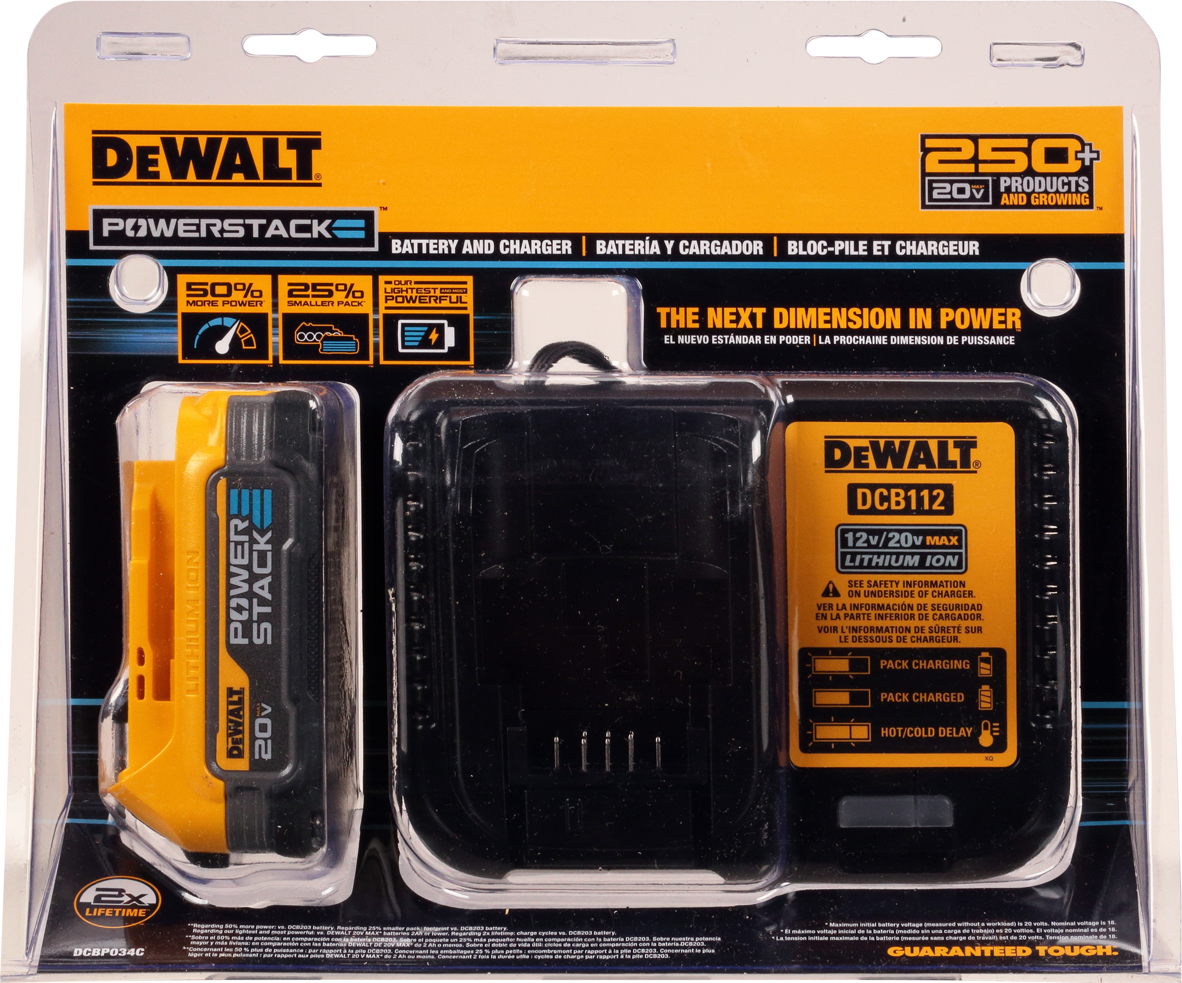 DeWalt 20V MAX POWERSTACK 20 V Lithium-Ion Compact Battery and Charger Starter Kit 1 pc