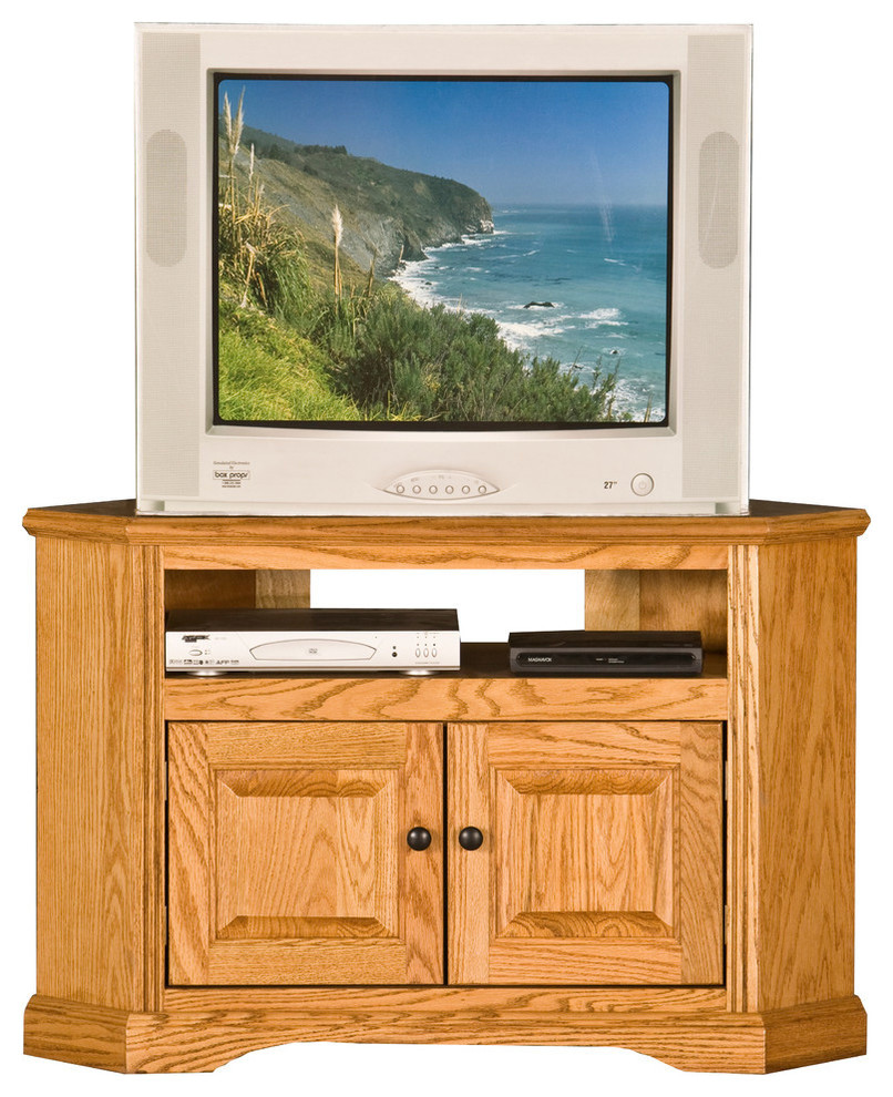 Eagle Furniture 41 quotOak Ridge Corner TV Cart   Transitional   Entertainment Centers And Tv Stands   by Eagle Furniture  Houzz