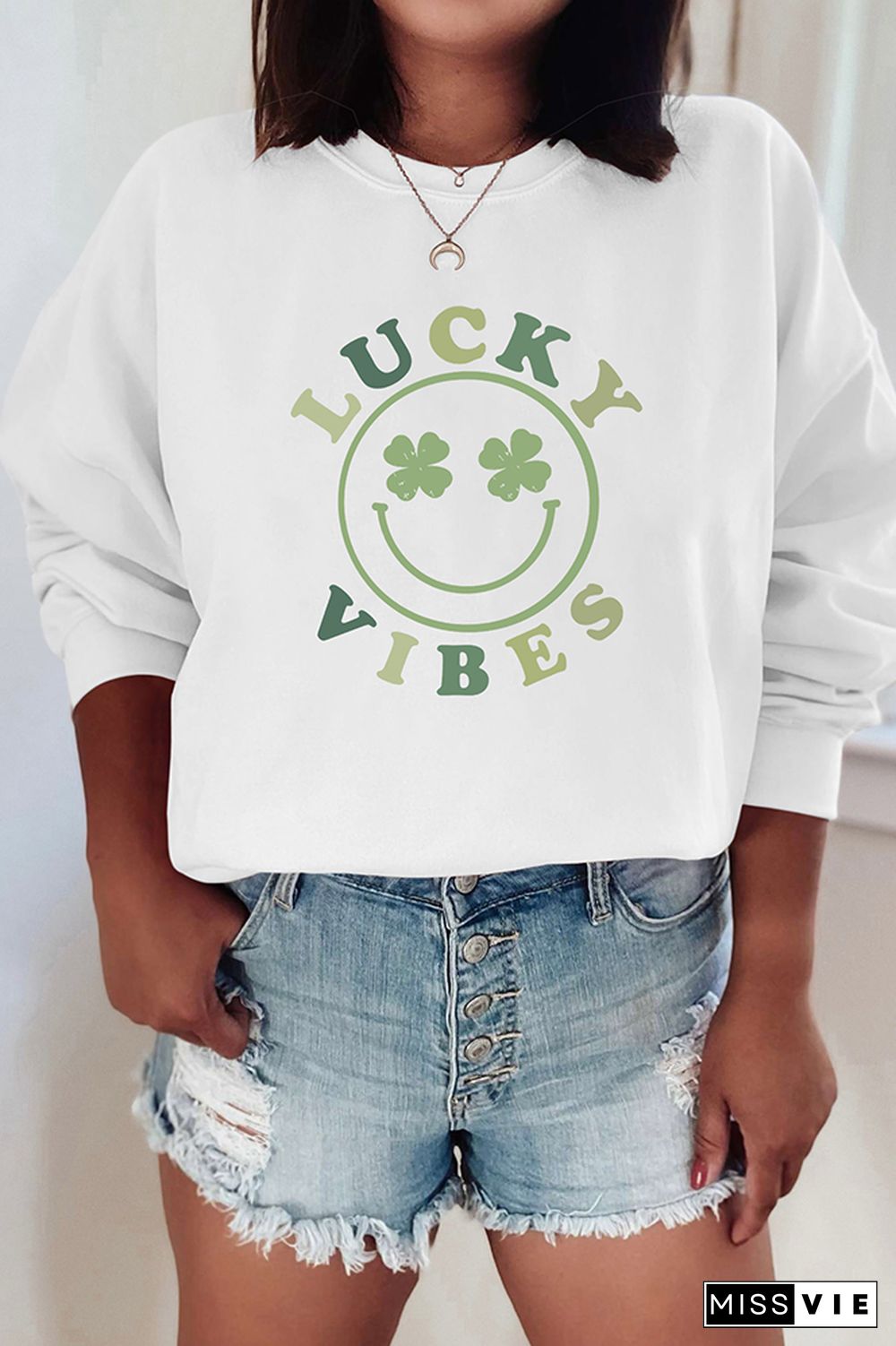 Lucky Vibes-ST Patricks Day Sweatshirt Wholesale