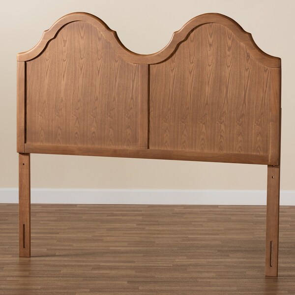 Tobin Vintage Classic Ash Walnut Wood Arched Headboard - - 32969793