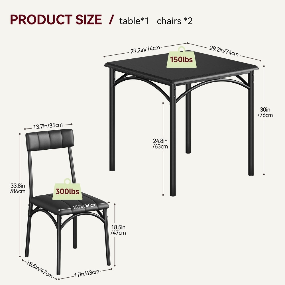 Dining Table Set for 2  Kitchen Table and Chairs