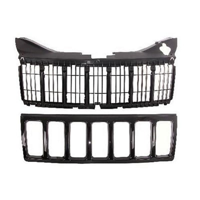 KAI New Standard Replacement Front Grille， Fits 2008-2010 Jeep Grand Cherokee