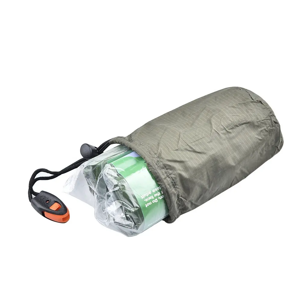 Camping Waterproof Thermal Bivy Sack Space Blanket PE Foil Thermal Emergency Sleeping Bag