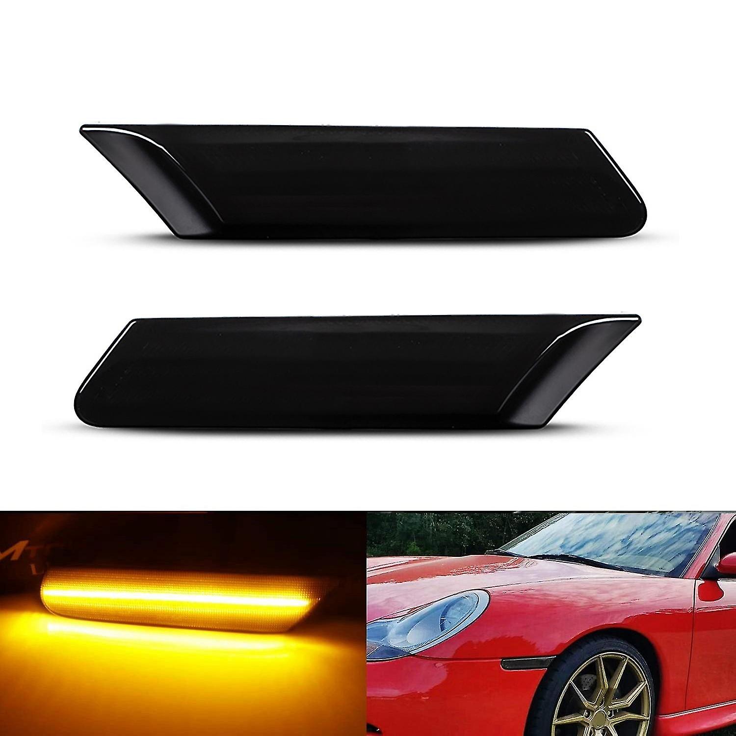 2pcs Led Side Marker Lights， For- 911 Targa Turbo 997 987 Turn Signal Light