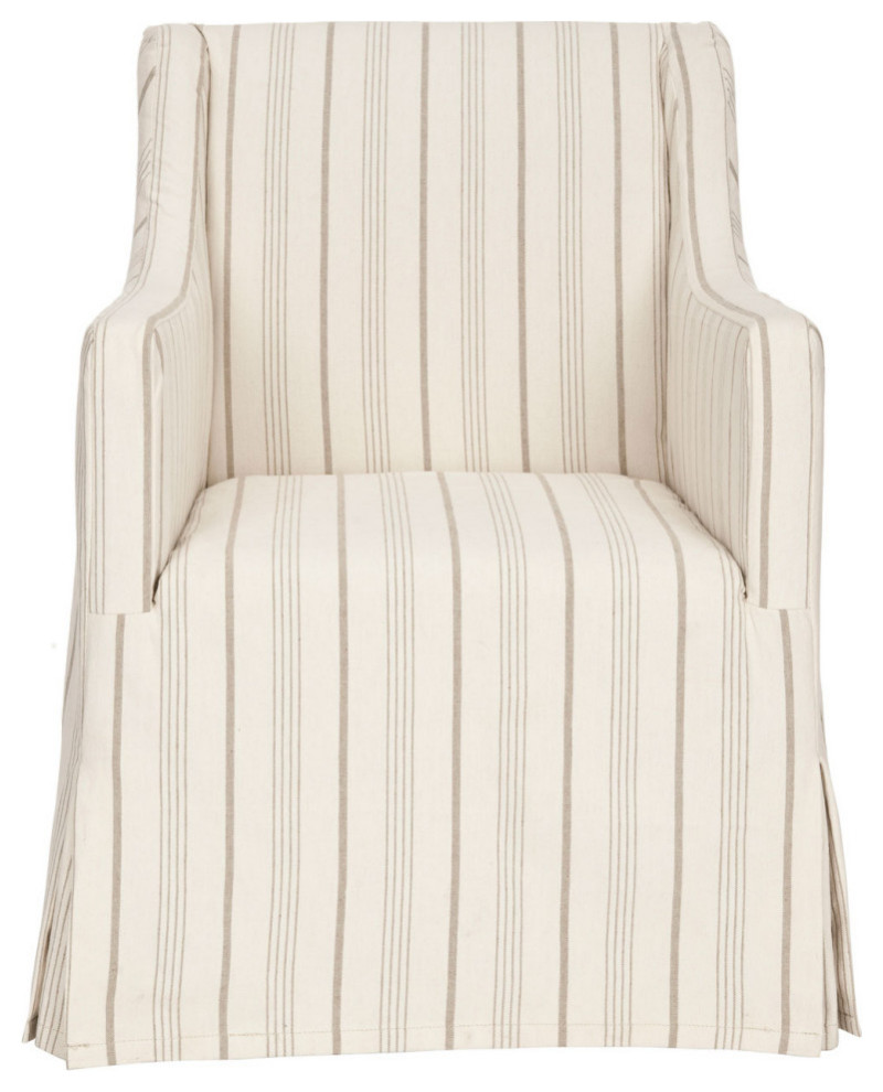 Andrea Slipcover Chair Beige   Transitional   Armchairs And Accent Chairs   by V.S.D Furniture  Houzz