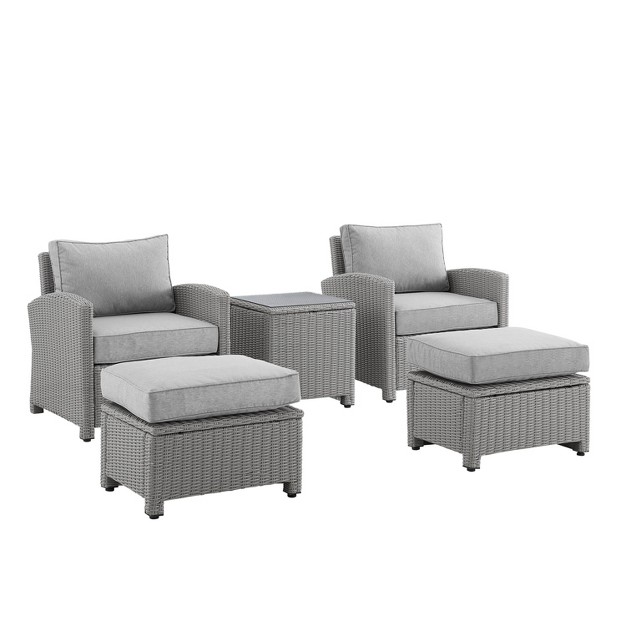 Crosley 5pc Bradenton Wicker Outdoor Patio Seating Set