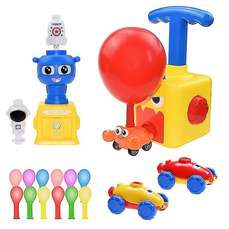 Rocket Balloon Launch Tower Toy Puzzle Fun Education Inertia Air Power Balloon Car Science Experimen Toys For Children Gift