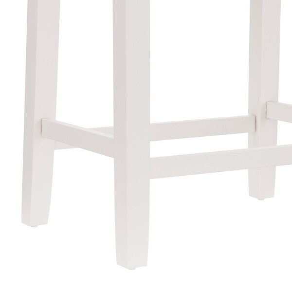 Hillsdale Fiddler Wood Backless Counter Height Stool， White