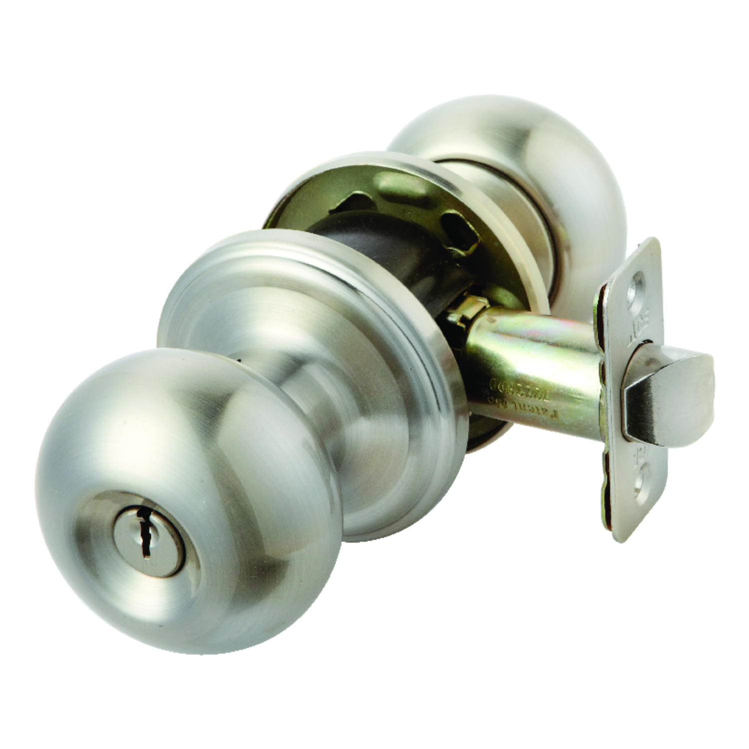 Ace Colonial Satin Nickel Entry Lockset 1-3/4 in.