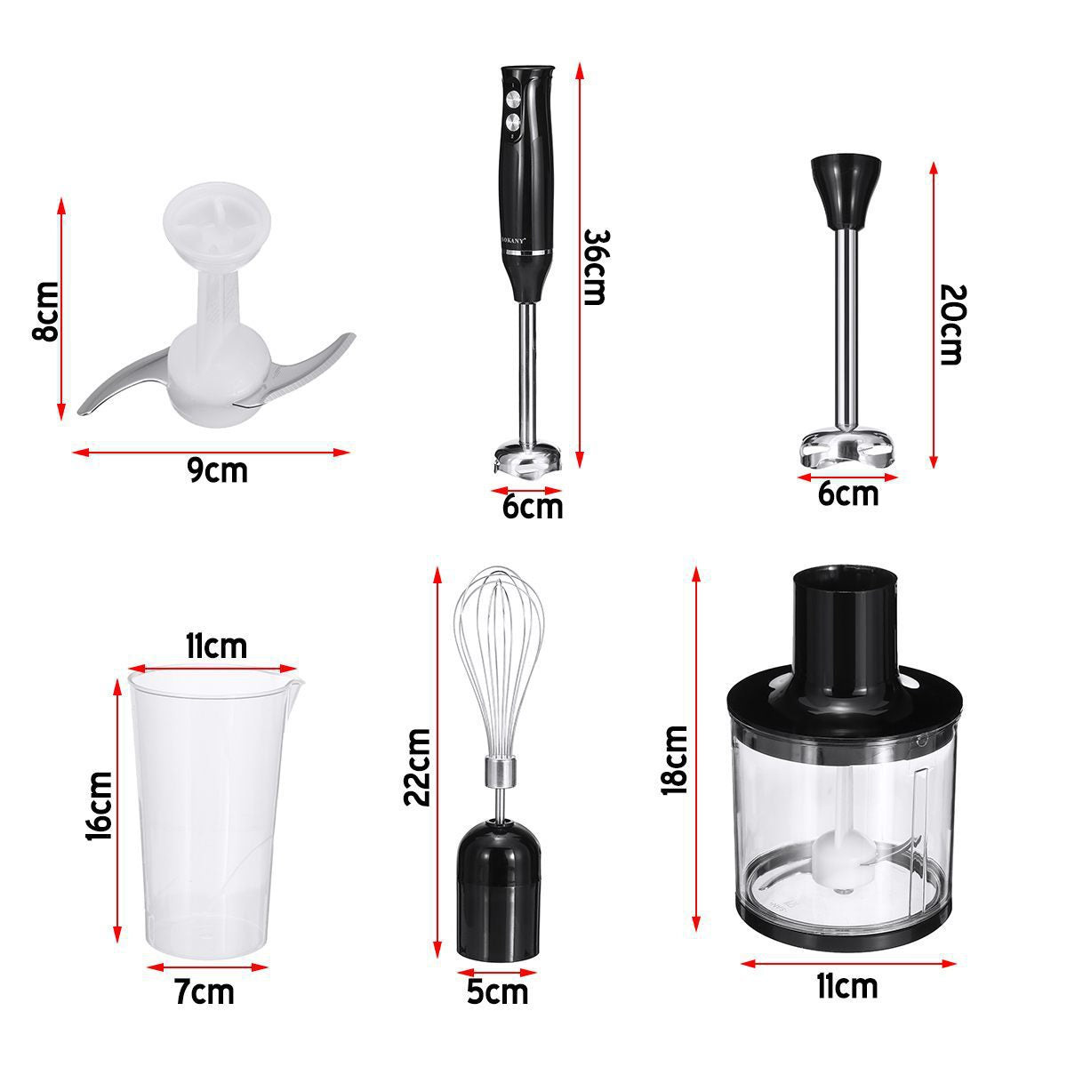 HEJULIK 4 in 1 Multifunctional Blender Juice Cooker Egg Beater Supplementary Food Machine, 304 stainless steel blender bar