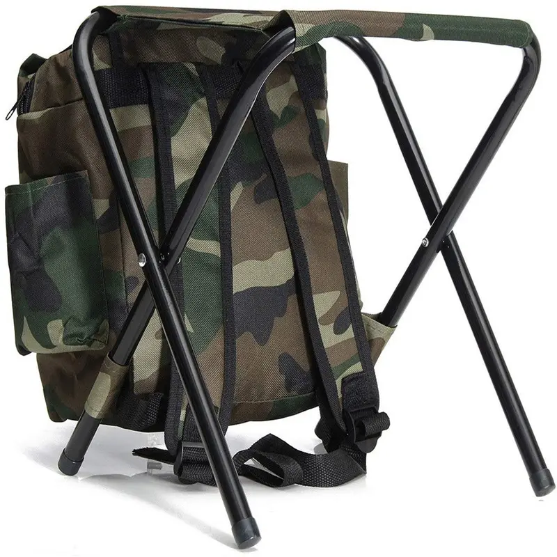 KBW627 Hot Sale Leisure Outdoor Portable Hiking Backpack Chair High Quality Foldable Camping Fishing Stool Customized