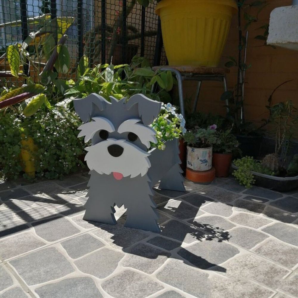 Cartoon Garden Animal Shaped Box PVC Dog Planter Pot Succulent Planter Flower Pot Plant Pots 3