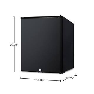 Summit Appliance 16 in. 0.7 cu. ft. Mini Fridge without Freezer in Black MB12B