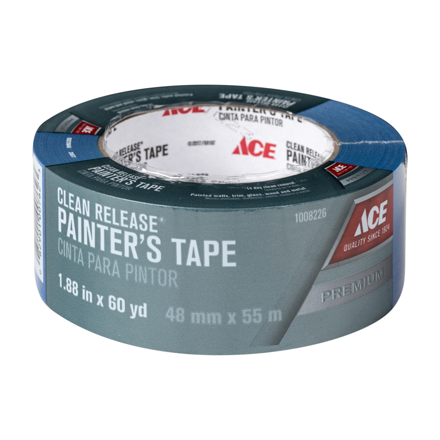 Ace 1.88 in. W X 60 yd L Blue Medium Strength Painter\u0027s Tape 1 pk