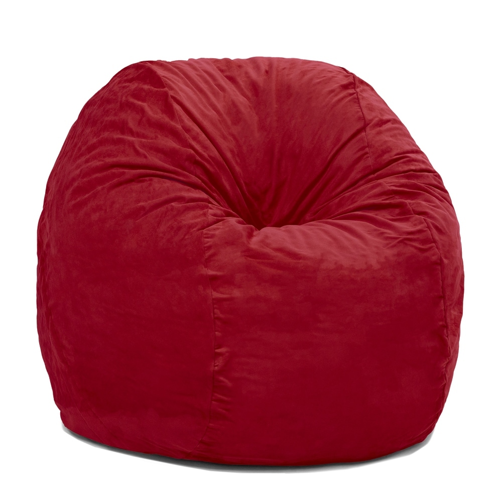 Jaxx 4 Foot Saxx Large Bean Bag Chair and Lounger for Teens and Adults   Microsuede