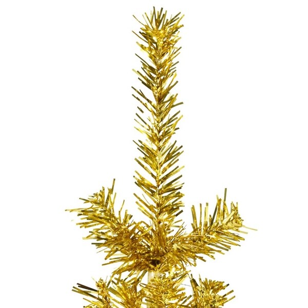 vidaXL Christmas Tree Decoration Slim Artificial Half Xmas Tree with Stand