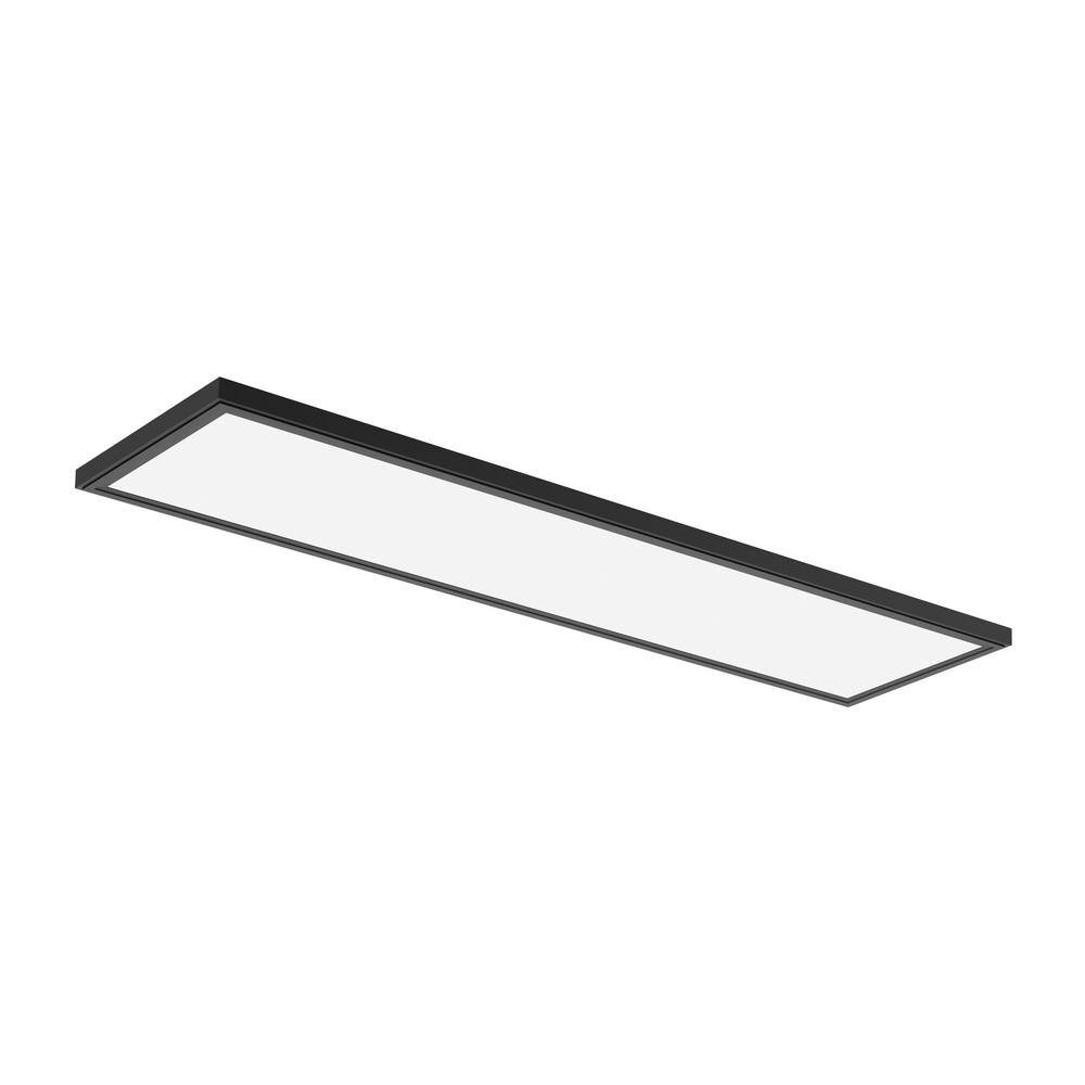 Juno LPFM 1 ft. x 4 ft. 4000-Lumen Black or White Dimmable Integrated LED Flush Mount Flat Panel Light with Switchable CCT LPFM 1X4 40L SWW7 120 TD DCMK WBT