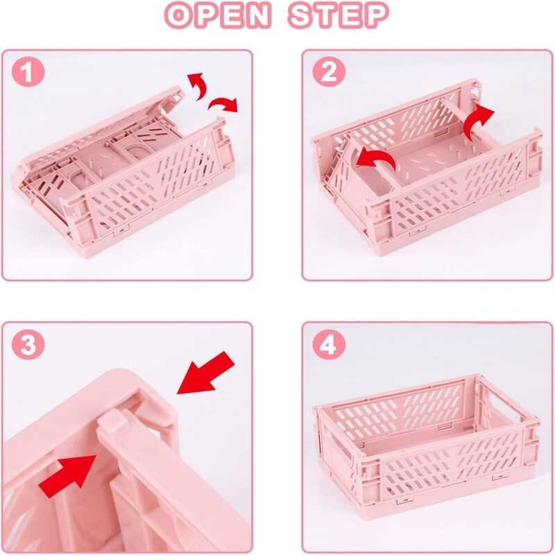 5PCS Plastic Crate for Storage(9.8\