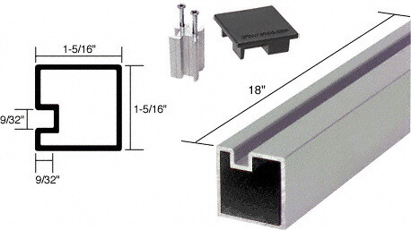 CRL 6406518 Satin Anodized 18 End Aluminum Counte...