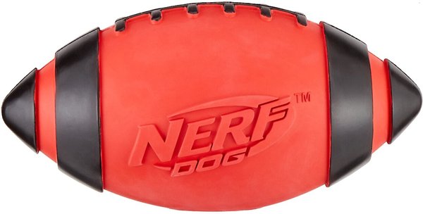 Nerf Dog Classic Squeak Football Dog Toy， Medium