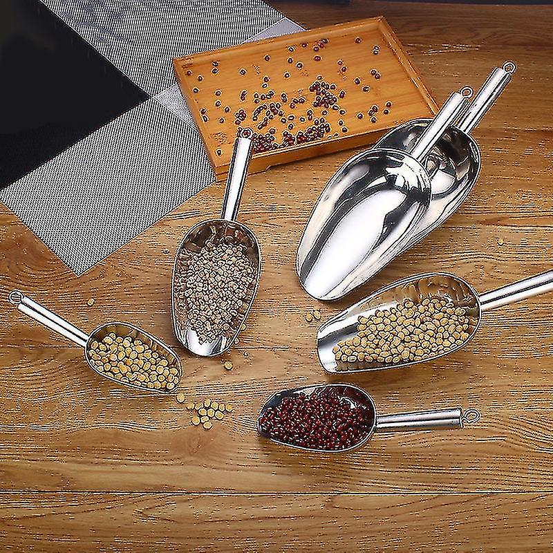 Thickened Stainless Steel Ice Shovel Tea Shovel Grain Shovel French Fries Shovel Kitchen Tool