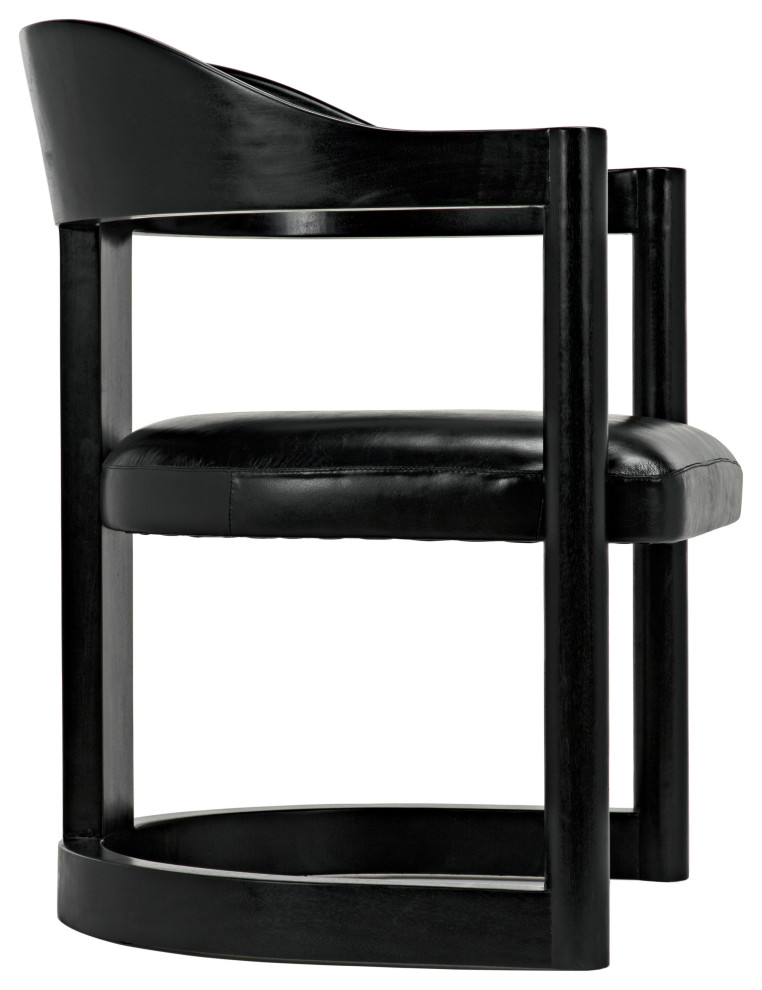 Mccormick Chair  Charcoal Black   Transitional   Armchairs And Accent Chairs   by Noir  Houzz