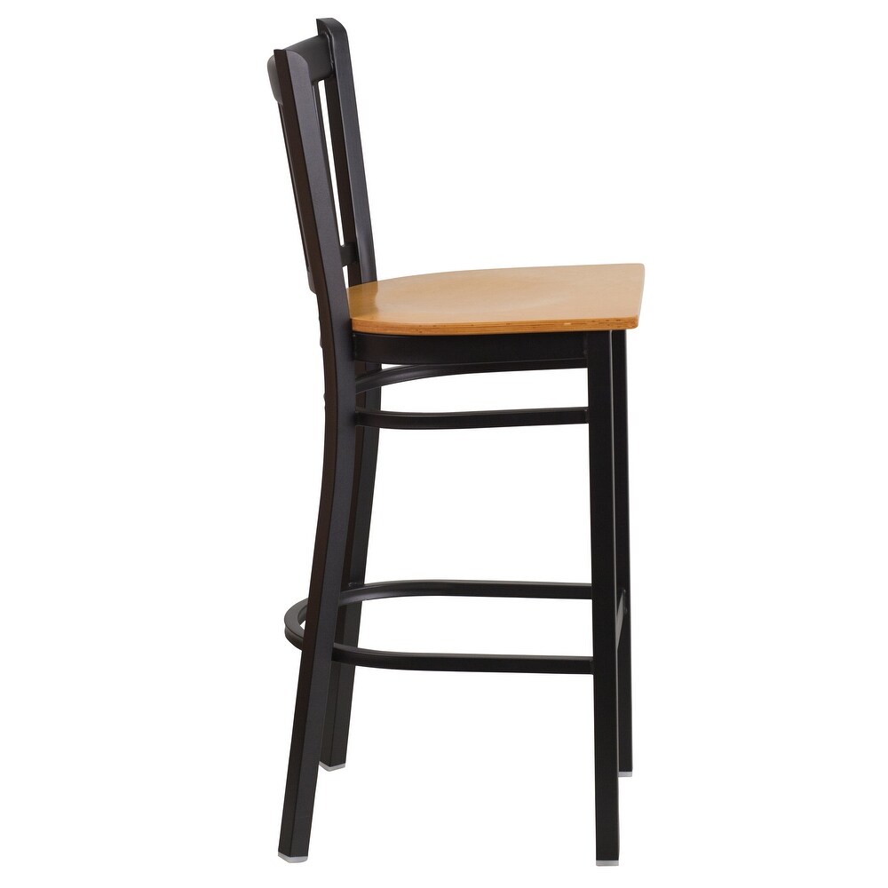 Vertical Back Metal Restaurant Barstool   16\