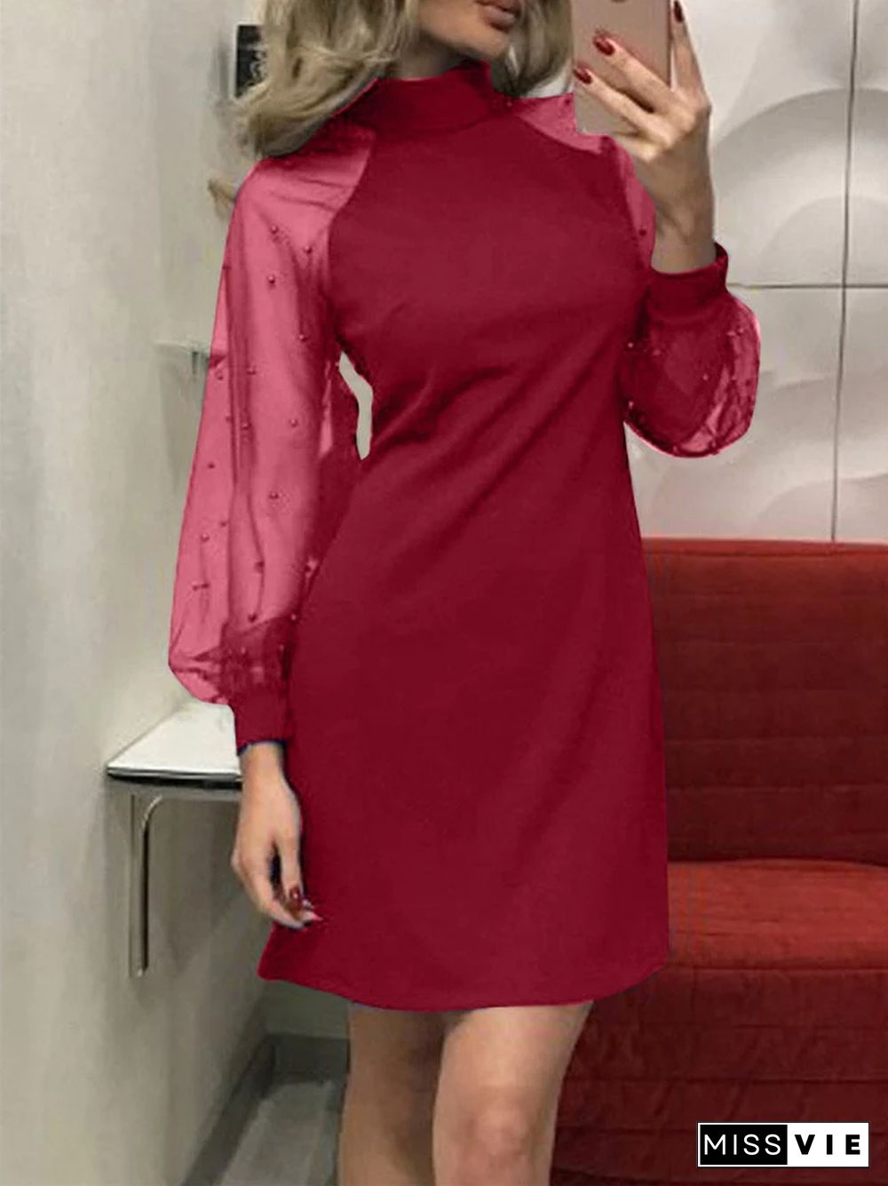 Long Sleeve Slim Hip Wrapped Ladies Dress