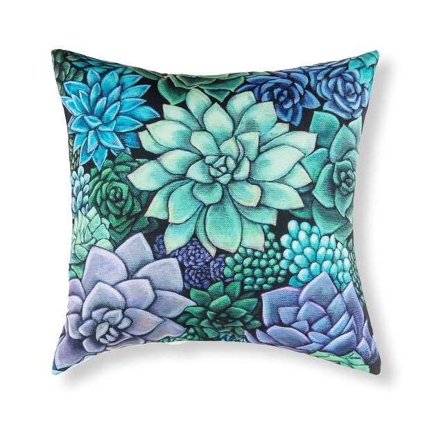 X 18 quot Succulent Indoor outdoor Throw Pillow