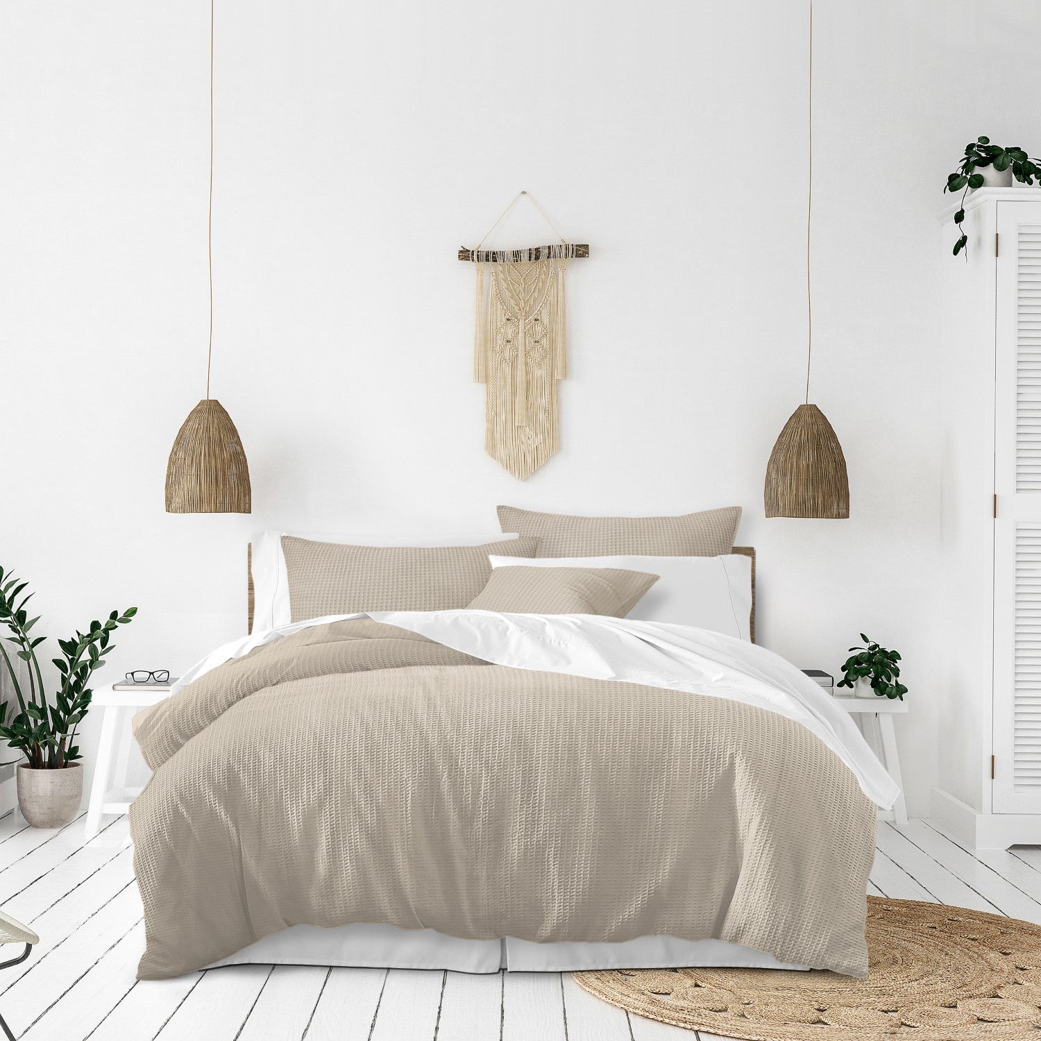 Classic Waffle Natural Bedding