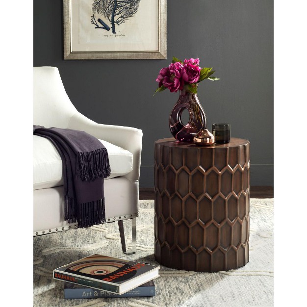 Corey Side Tables Antique Copper Safavieh