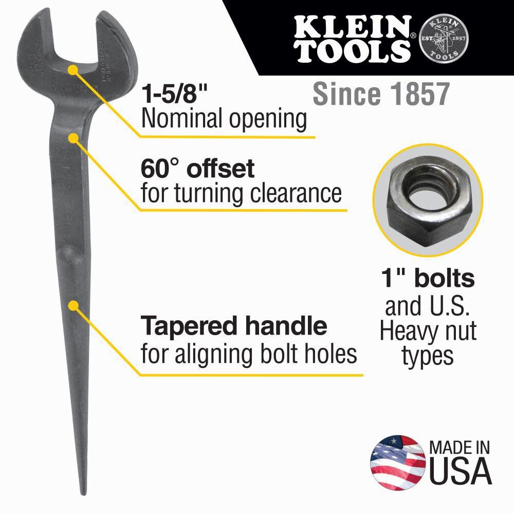 Klein Tools Spud Wrench 1-5/8