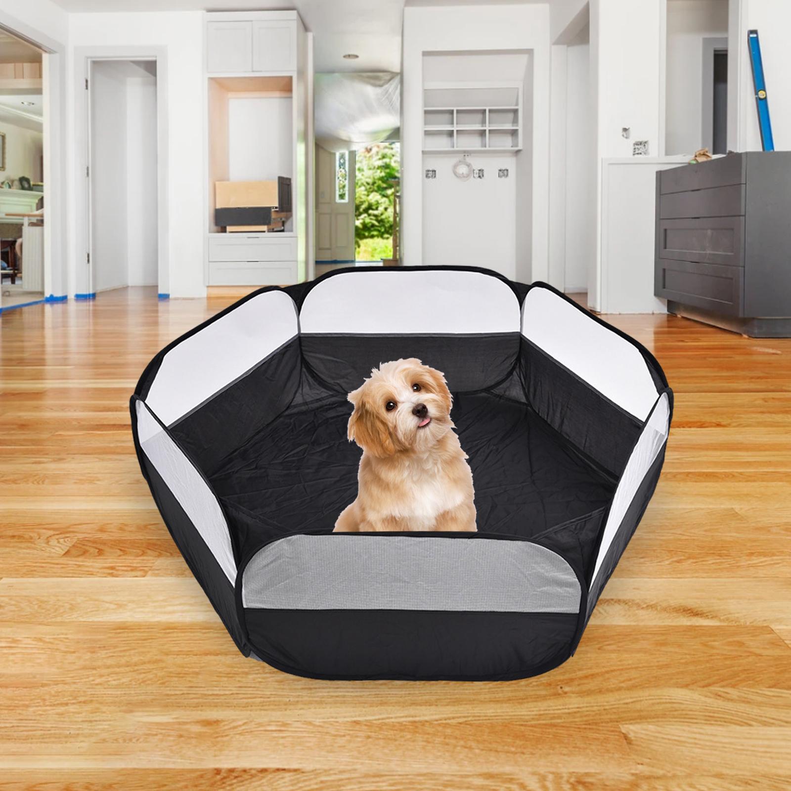 Portable Small Animal Playpen Breathable Pet Playpen Cage Tent with Zippered Fence Tent OutdoorandIndoor Exercise Yard Fence Tent ， without cover