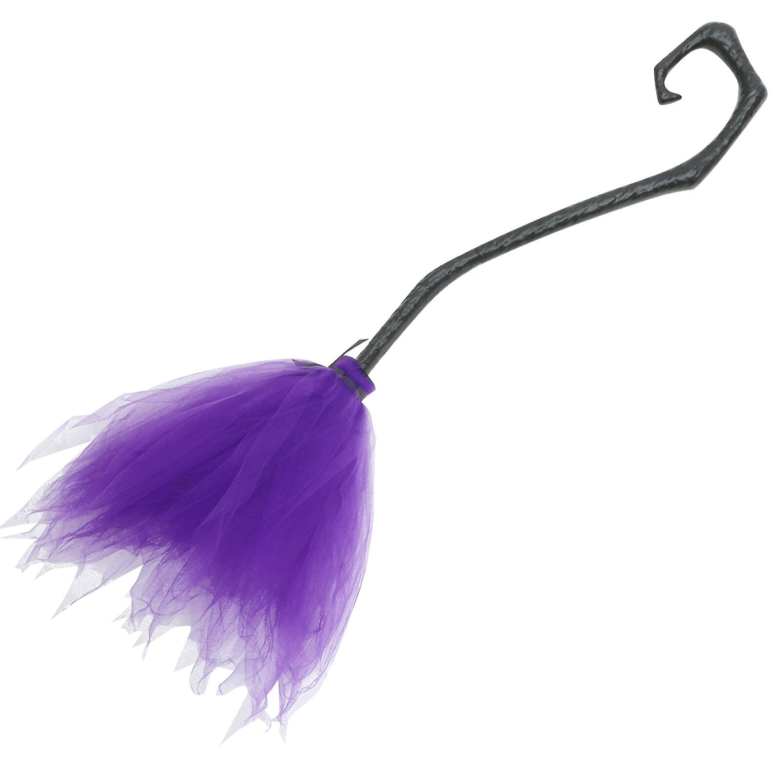 Halloween Witch Broom Plastic Witch Broom Props Detachable Witch Broom Decoration