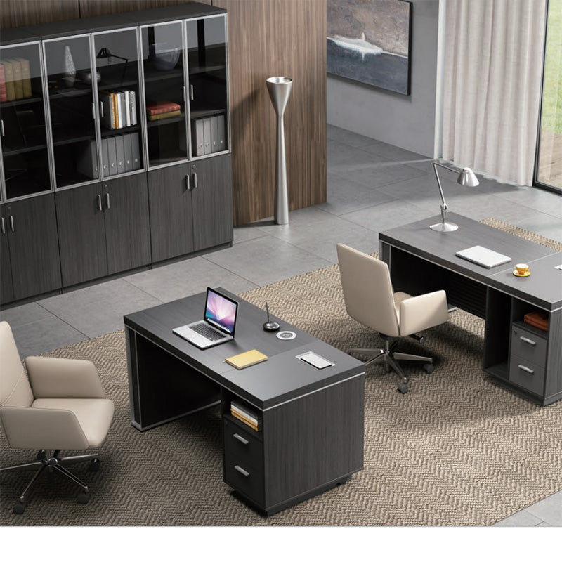 MATEES Executive Desk Reversible 1.6M - Grey/ Brown