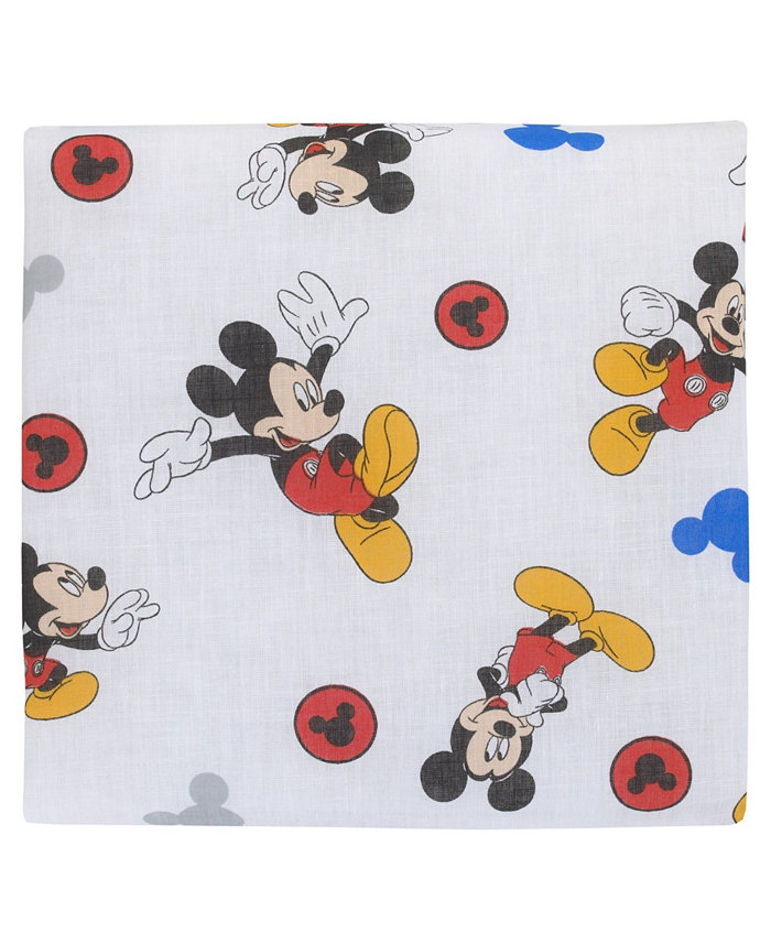 Disney Mickey Mouse - Toddler Sheet Set with Fitted Crib Sheet and Pillowcase， 2 Piece